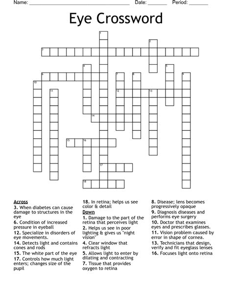 mirror eyes crossword|Free Printable Crosswords for 2021